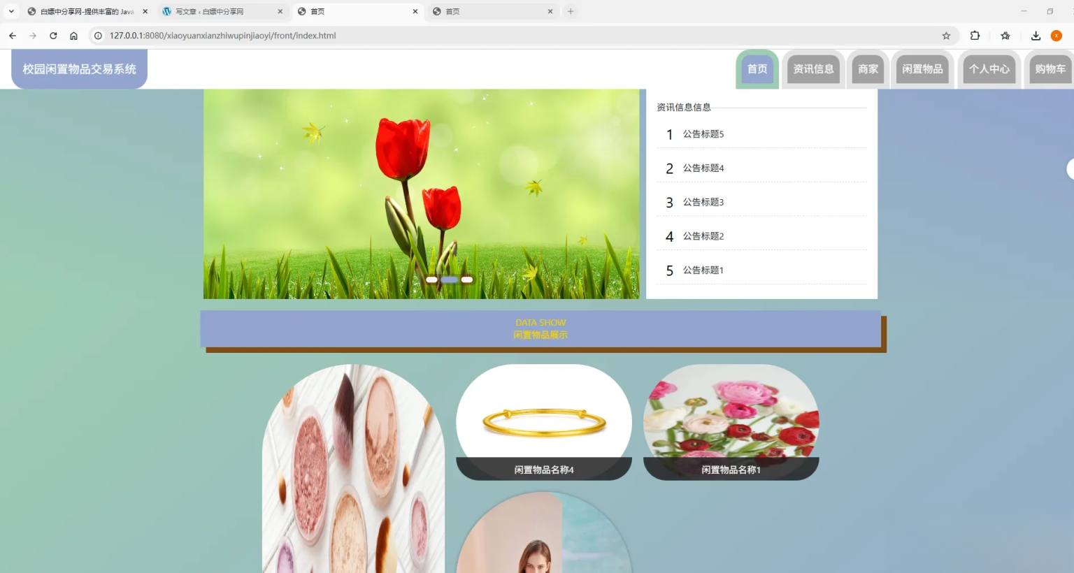基于Spring Boot的校园闲置物品交易系统代码-源码网