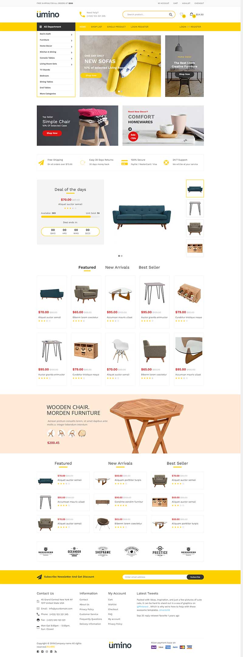 响应式家具商城html模板-源码网